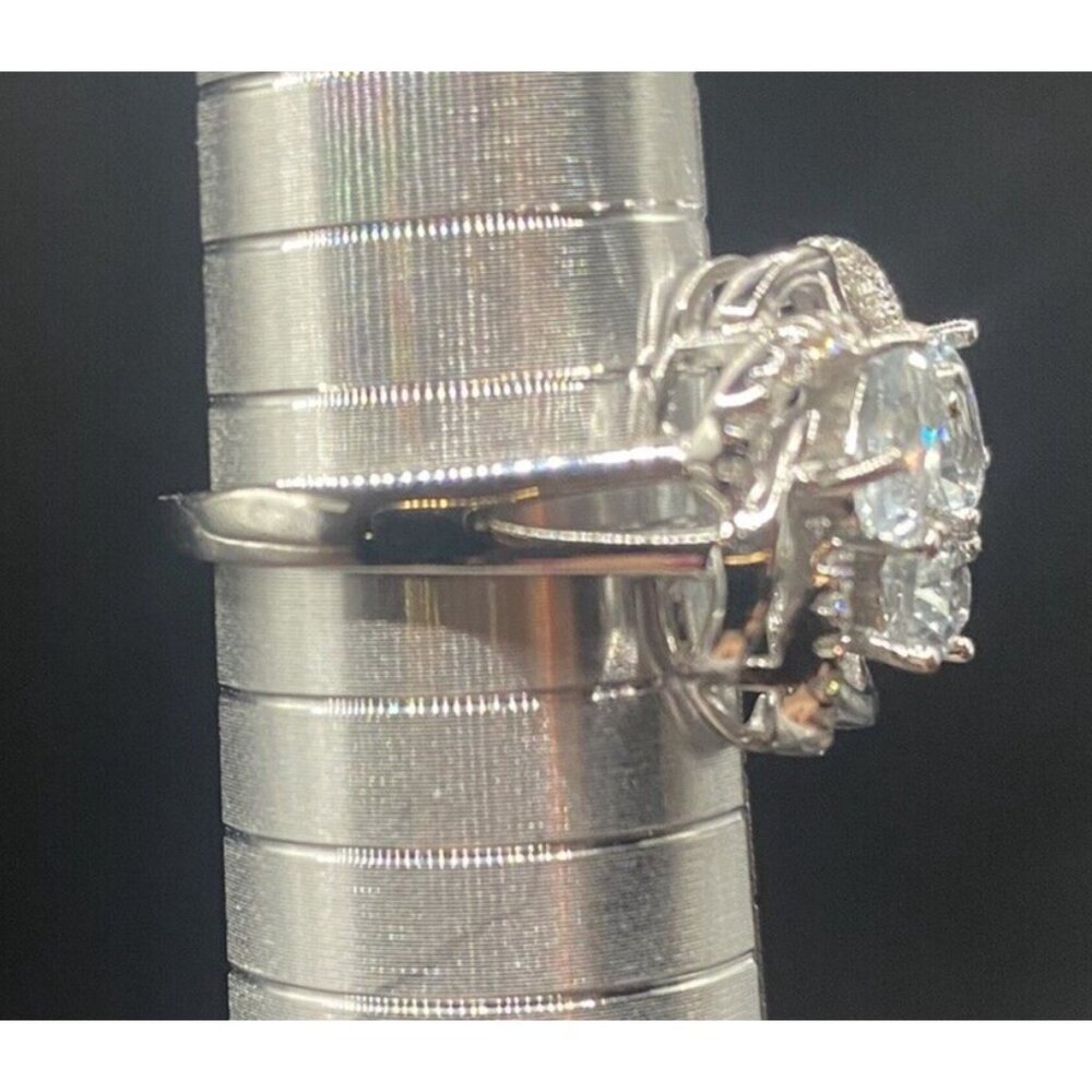 March Birthstone Aquamarine Ring Sz 8 Gem Stone King GSK Sterling Silver Lab - Picture 9 of 9